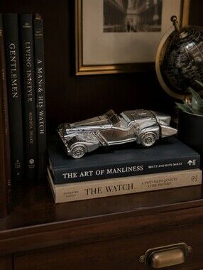 Vintage Avon For Men Silver Duesenberg Wild Country 5 Floz Glass Car After Shave
